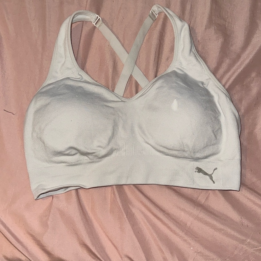 white sport bra